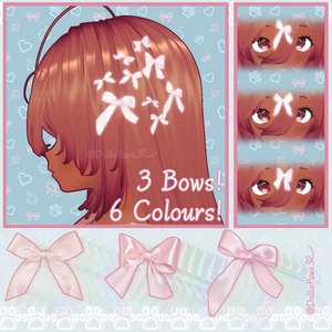【VRoid】✦ Realistic Hair Bows ✦