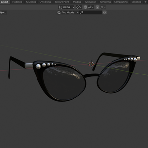 Cat-eyed Glasses