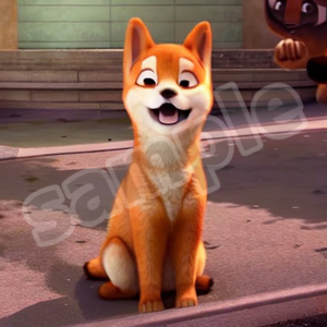 アイコン(柴犬・赤・子供)