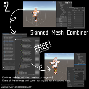 [Free] Skinned Mesh Combiner