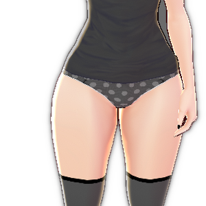 1 piece body with cami shirt, panties, black socks VROID body texture