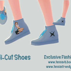 Aloha Rockabilly Shoes - VROID hi-cut shoe texture
