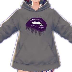Dark Purple Biting Lips 3 piece VROID textures