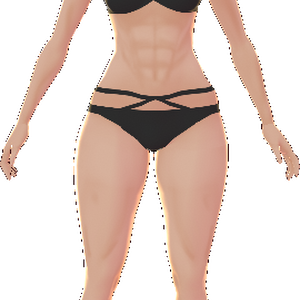 Tan Skin Muscles Body & Face VROID textures
