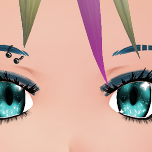 10 color Eyebrow Ring Set BLACK base VROID textures