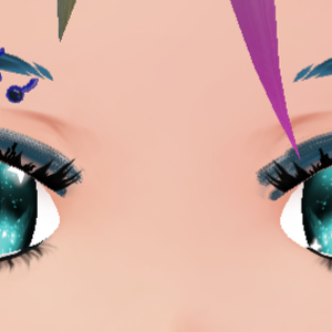 10 color Eyebrow Ring Set BLUE base VROID textures