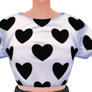 Black Hearts Pattern 3 piece VROID TEXTURES