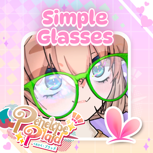 Customizable Round Vtuber Glasses | Live2D Vtuber Asset カスタマイズ可能な丸型VTuberメガネ | Live2D VTuberアセット