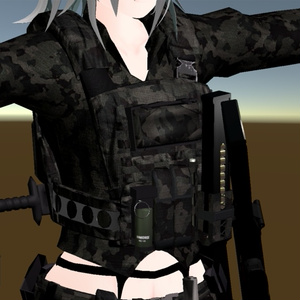 【VRC想定】プレートキャリア_ブラックカモ 缩略图 2