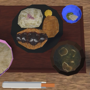3D Model] Miso_pork_cutlet set