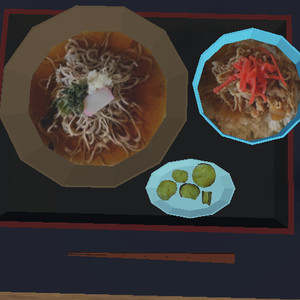 【3Dモデル】そば＆牛丼(Soba&Gyudon)