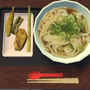 Kake_udon&Tempura