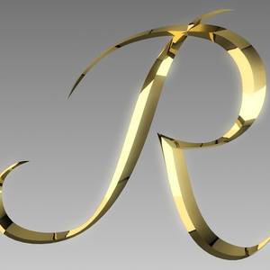 3Dフォントデータ　「R」