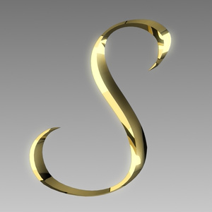 3Dフォントデータ　「S」