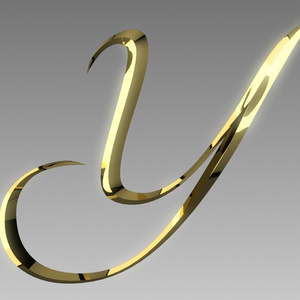 3Dフォントデータ　「Y」