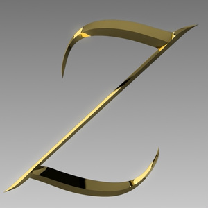 3Dフォントデータ　「Z」