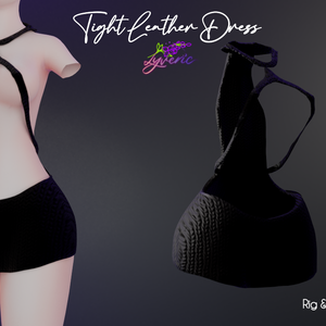 Leather Tight Dress VRChat用タイトレザードレス
