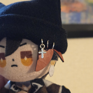 紫キラファー】にじぱぺっと ぬい帽子 ぬい服 ネコ耳 ニット帽