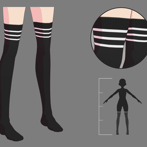 Thigh High Socks Texture for Vroid Studio