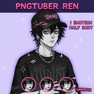 Emo Gamer PNGTuber Boy - Male PNGTuber - Premade PNG Tuber Model - VeadoTube - Twitch Avatar, GIFTuber - PNGTuber - Discord Reactive PNG