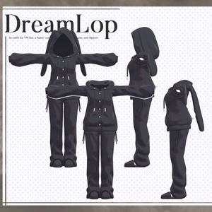 【無料】うさみみフードパジャマ DreamLop【複数対応・MA】 缩略图 2