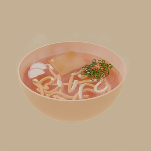 [無料DL可]　うどん　[Blender]