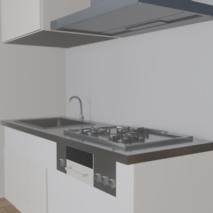 【UnityPackage】【fbx】シンプルなキッチン (kitchen)　[blender]