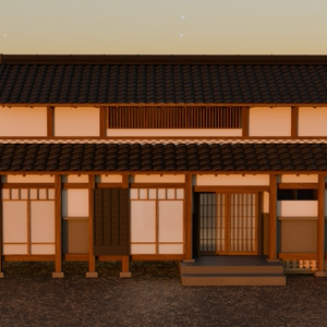 【3Dモデル】日本家屋(Japanese House)[UnityPackage][Blender][fbx] 缩略图 4