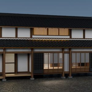 【3Dモデル】日本家屋(Japanese House)[UnityPackage][Blender][fbx] 缩略图 3