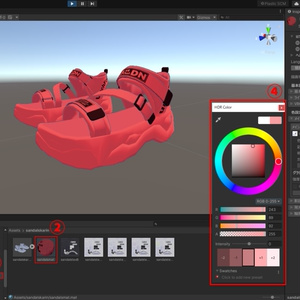 【4アバター追加対応】スポーツサンダル【VRChat想定】 缩略图 8