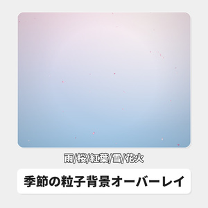 【無料】季節の粒子背景オーバーレイ｜雨/桜/紅葉/雪/花火 / Stream Seasons for OBS