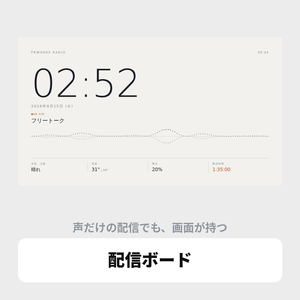 OBS用 配信ボード｜時計・情報表示・4画面切替 / Stream Board for OBS