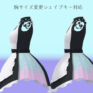 【ミスティちゃん向け衣装】病みメイドワンピ 缩略图 4