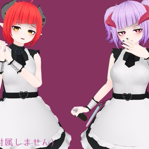【ミスティちゃん向け衣装】病みメイドワンピ 缩略图 2