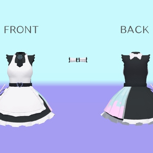 【ミスティちゃん向け衣装】病みメイドワンピ 缩略图 3