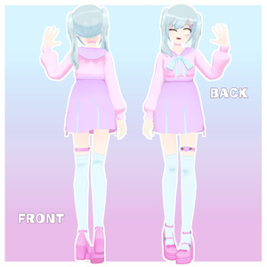 やみちゃん＆ゆめちゃん【VRChat向け3Dモデル】 缩略图 3
