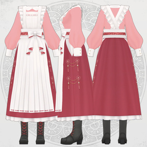 春花和メイドセットアップ【VRoid向けテクスチャ】