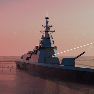 blenderで作ったオリジナルイージス艦