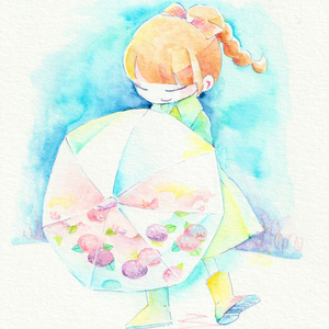 原画「あじさいの思い出」
