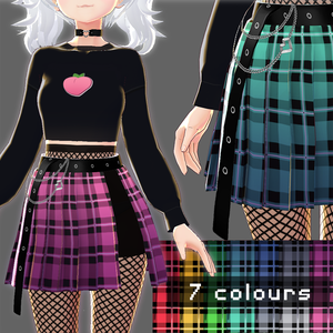 [VRoid] Casual Punk Outfit -7 colours
