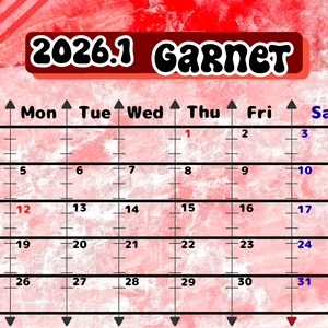 2026.1年-誕生石イメージカレンダー🗓