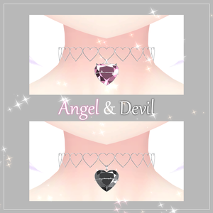 [Phys Bone] Devil & Angel Heart Choker