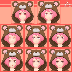 「クマ子」Ver1.3　オリジナル3Dモデル 缩略图 3