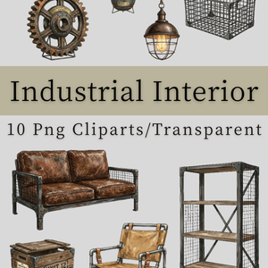 Industrial Interior – 10 PNG Cliparts