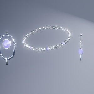 月雫の結晶｜VRChat向け 3点アクセサリーセット【PhysBone設定済み】 缩略图 3