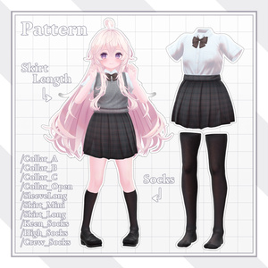【アップデート】私立高校制服（夏冬）-SchoolUniform- (ソラハちゃん・つぼみちゃん用) 缩略图 5