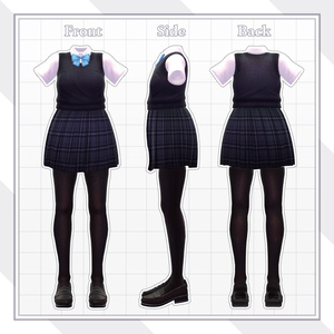 【アップデート】私立高校制服（夏冬）-SchoolUniform- (ソラハちゃん・つぼみちゃん用) 缩略图 2