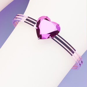 指輪 ハートのジェムリング ローポリ .blend .fbx VRchat  ３Ⅾモデル No.002 缩略图 4