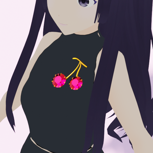さくらんぼのブローチ ピアス 帯留め  ローポリ .blend .fbx VRchat ３Ⅾモデル  No.103
