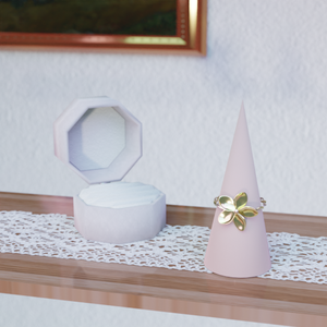 プルメリアのハワイアンジュエリー 指輪 ３Ⅾモデル .blend .fbx VRchat No.023
